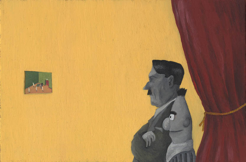 Hitler und Bert beim Betrachten eines Bildes von Oliver Christian Wetterauer